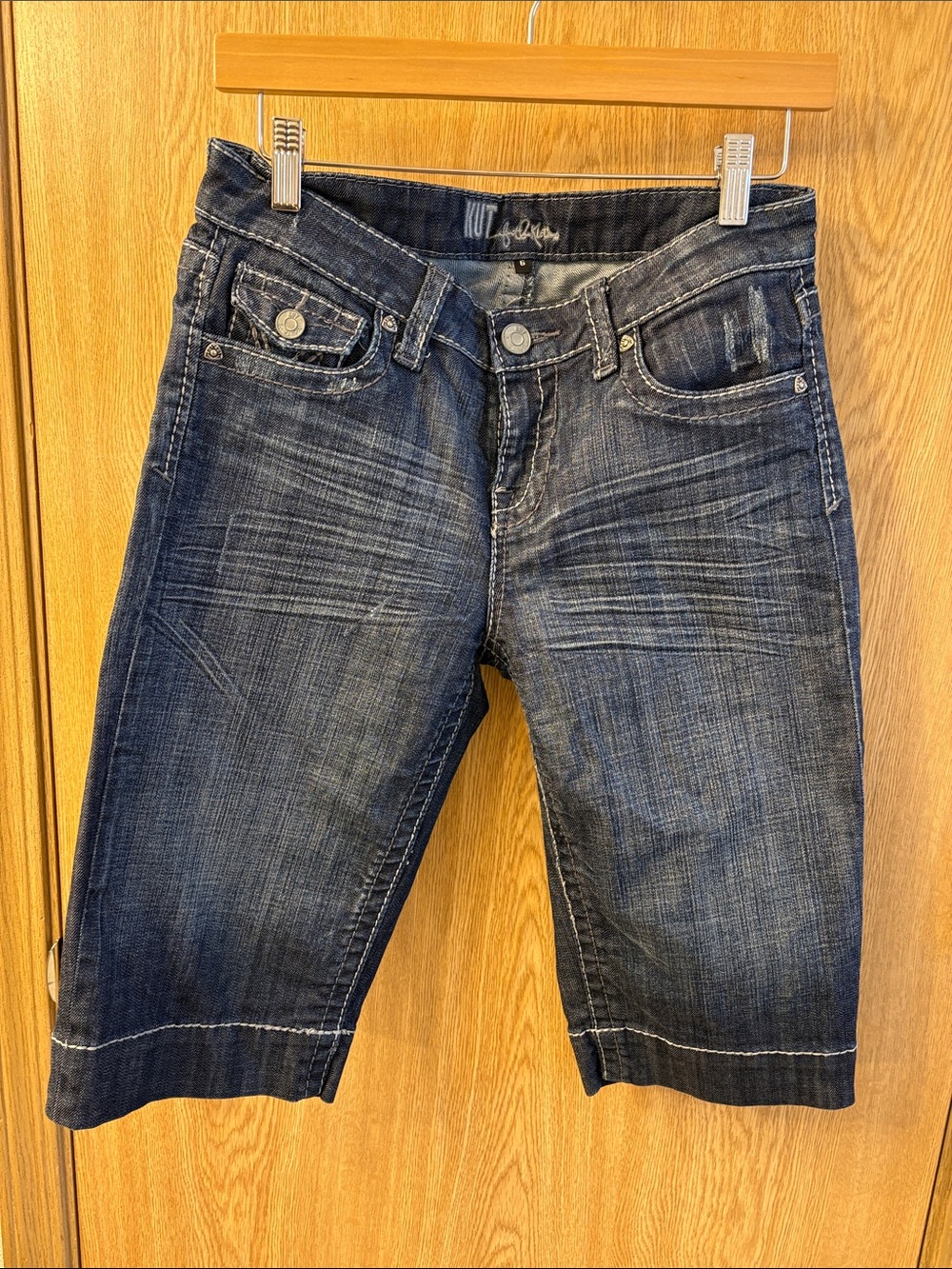 Kut from the Kloth Dark Blue Denim Bermuda Shorts